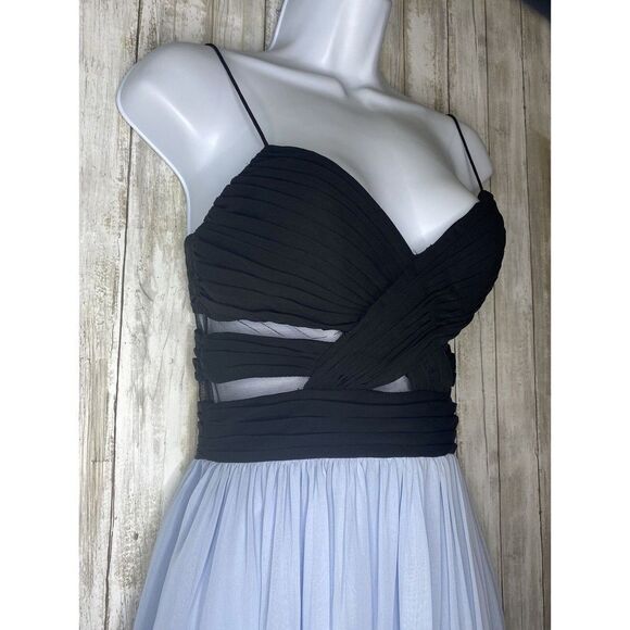 Hailey Logan By Adrianna Papell Chiffon Cut Out Cocktail Evening Dress Size 3/4 - Picture 6 of 12